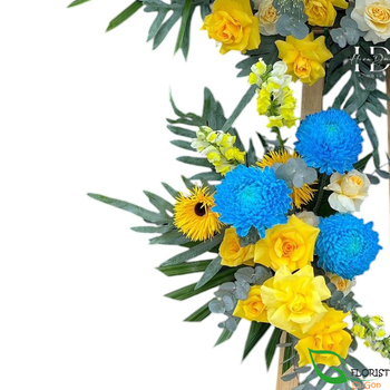 Order blue flower stand in Saigon